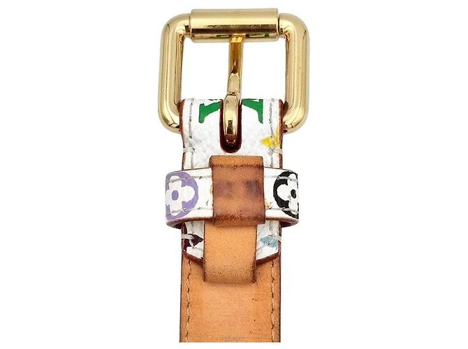 Louis Vuitton Multi Gürtel Weiß Stoff - Ansicht 3