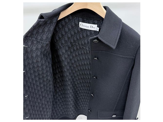 Dior Wool Women's Coat Jacket Black - view 6