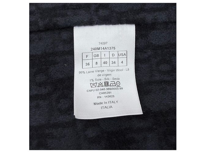 Dior Wool Women's Coat Jacket Black - view 7