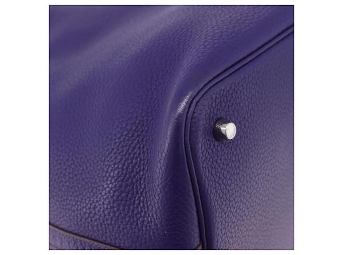 Hermès HERMES Picotan Lock MM Hand Bag Leather Purple Silver - vista 10