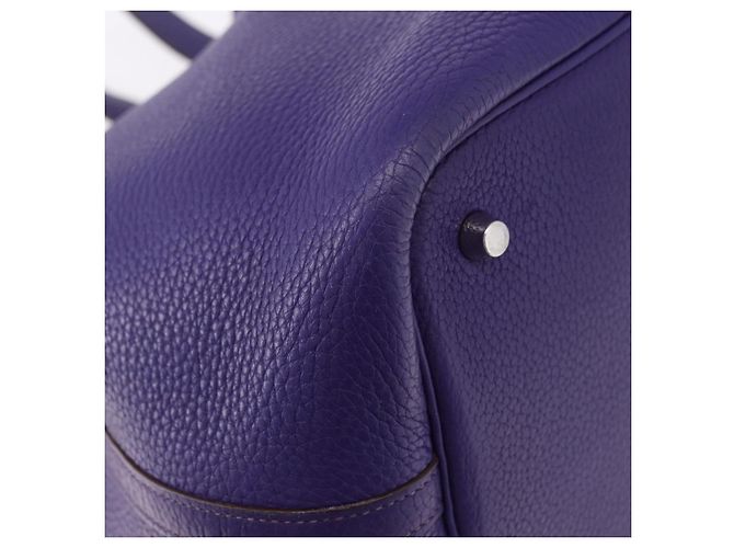 Hermès HERMES Picotan Lock MM Hand Bag Leather Purple Silver - vista 12