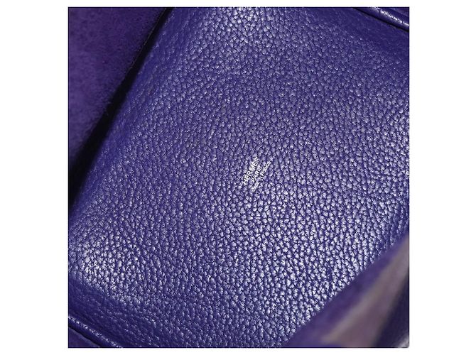 Hermès HERMES Picotan Lock MM Hand Bag Leather Purple Silver - vista 16