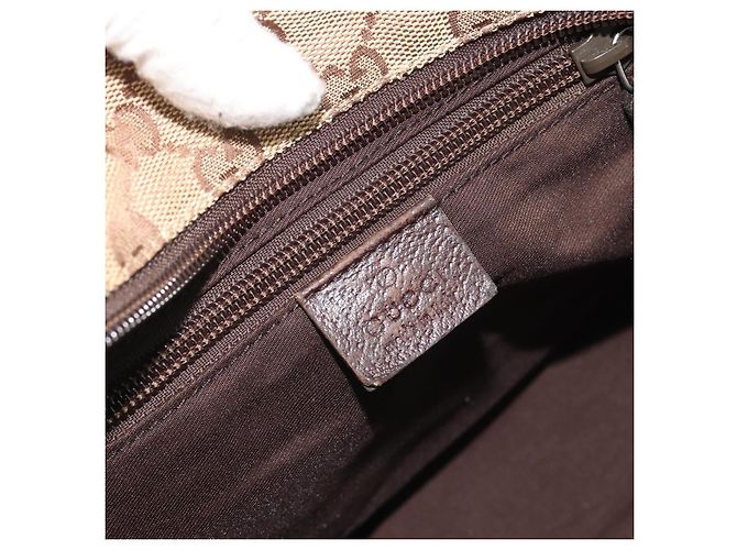 GUCCI GG Canvas Web Sherry Line Hand Bag Beige Silver 131228 - vista 16
