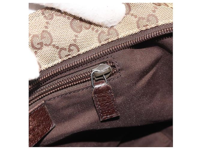 GUCCI GG Canvas Web Sherry Line Hand Bag Beige Silver 131228 - vista 20