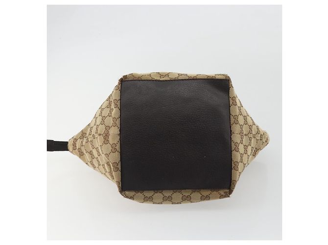 GUCCI GG Canvas Web Sherry Line Hand Bag Beige Silver 131228 - vista 9