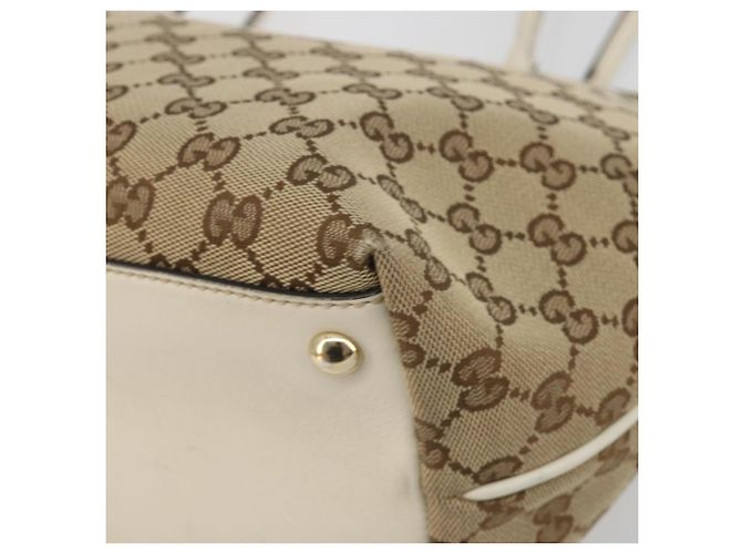 GUCCI GG Canvas Hand Bag Beige Gold 169946 - vista 12