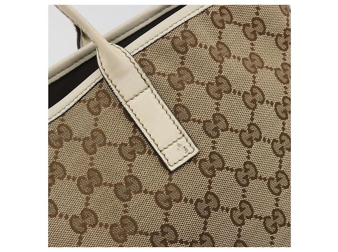 GUCCI GG Canvas Hand Bag Beige Gold 169946 - vista 14