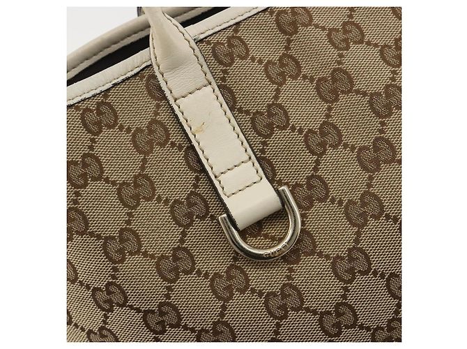 GUCCI GG Canvas Hand Bag Beige Gold 169946 - vista 15