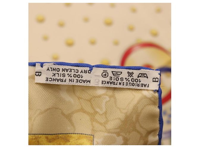 Hermès HERMES Carre 90 Scarf  CARPE DIEM  Silk Blue - vista 13