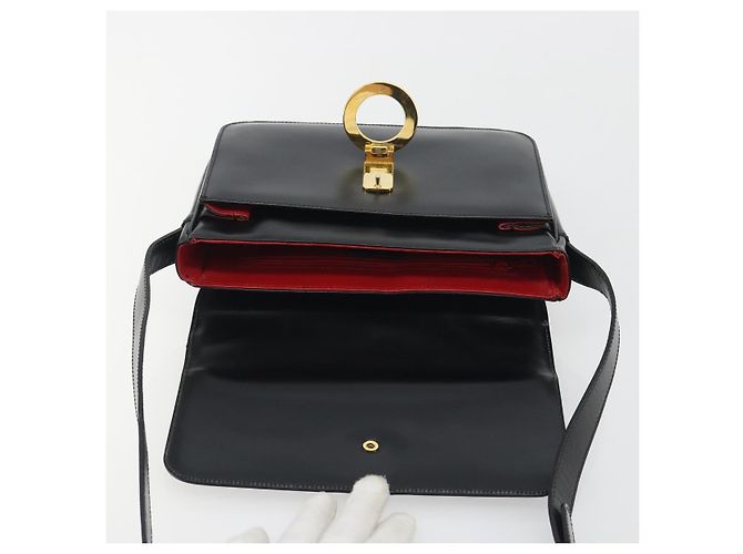 Céline CELINE Circle Shoulder Bag Leather Black Gold - vista 15