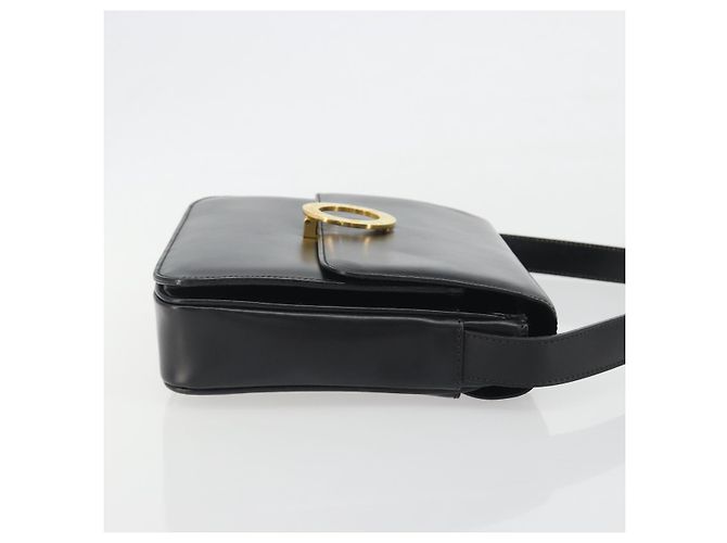 Céline CELINE Circle Shoulder Bag Leather Black Gold - vista 4