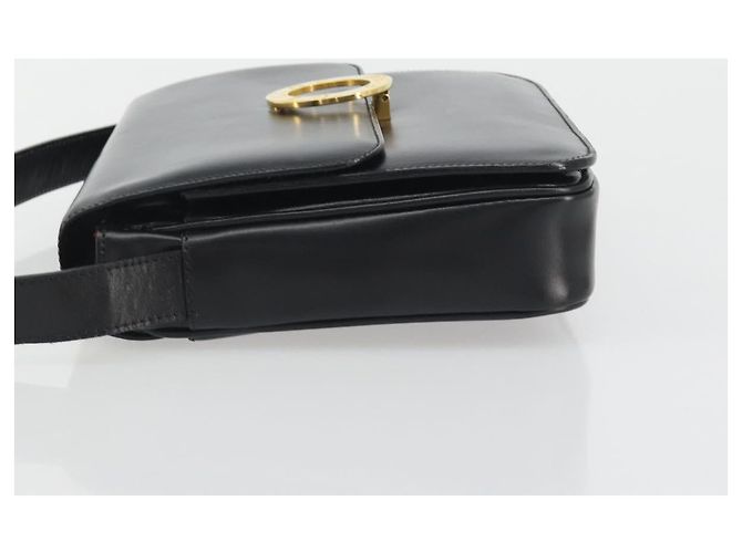 Céline CELINE Circle Shoulder Bag Leather Black Gold - vista 5
