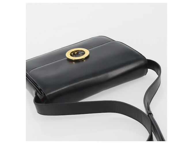 Céline CELINE Circle Shoulder Bag Leather Black Gold - vista 6