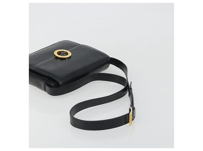 Céline CELINE Circle Shoulder Bag Leather Black Gold - vista 7