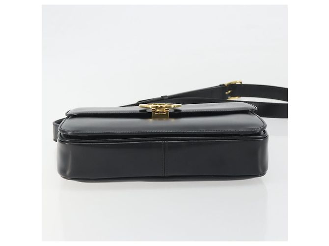 Céline CELINE Circle Shoulder Bag Leather Black Gold - vista 9