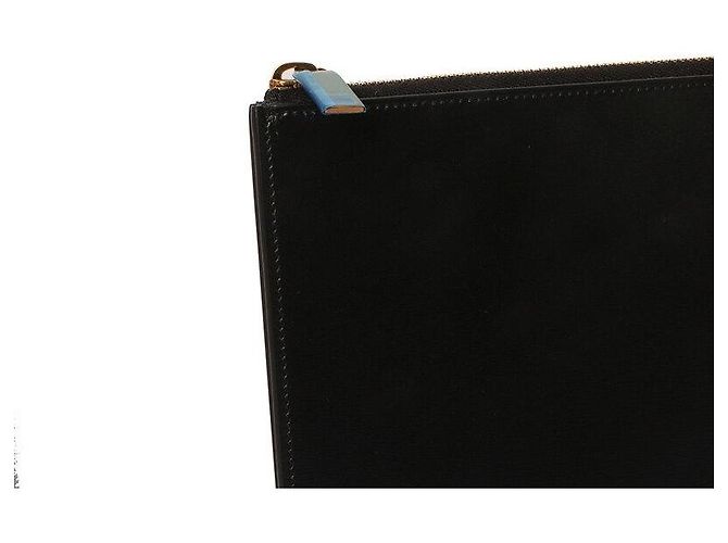 Saint Laurent Borsa a Pochette YSL Document Nero - vista 4