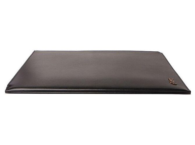 Saint Laurent Borsa a Pochette YSL Document Nero - vista 6