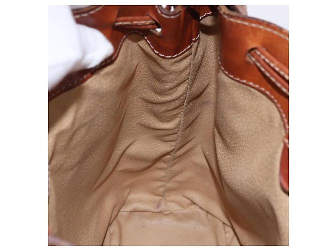 Céline CELINE Macadam Canvas Shoulder Bag PVC Leather Brown Gold - vista 19