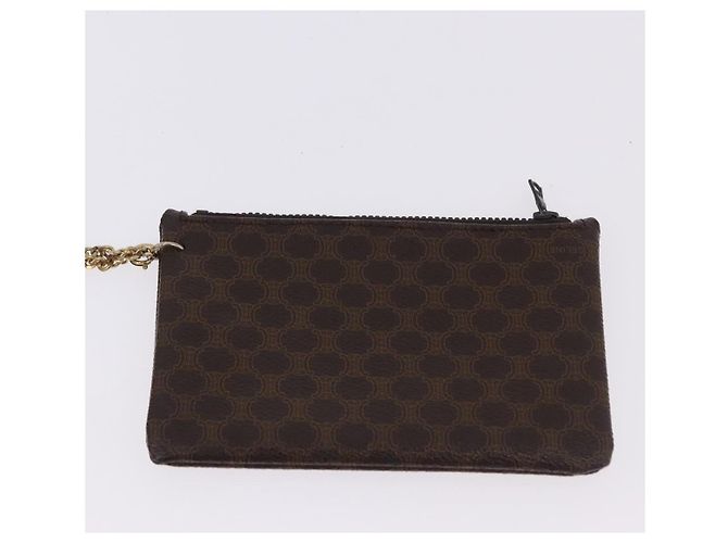 Céline CELINE Macadam Canvas Shoulder Bag PVC Leather Brown Gold - vista 21