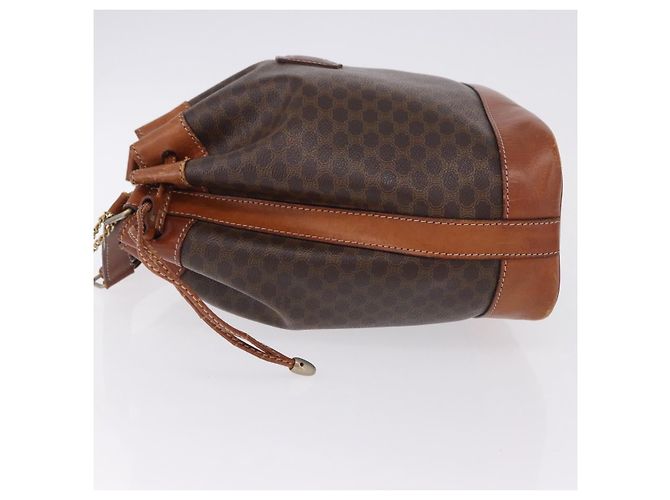 Céline CELINE Macadam Canvas Shoulder Bag PVC Leather Brown Gold - vista 5