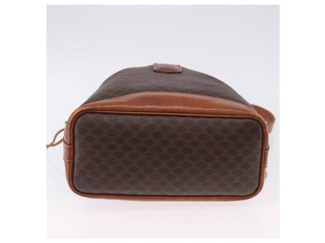 Céline CELINE Macadam Canvas Shoulder Bag PVC Leather Brown Gold - vista 9