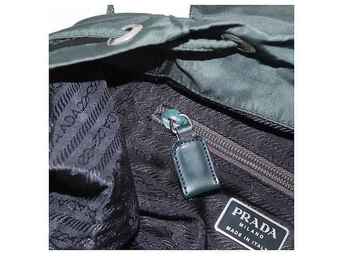 PRADA Backpack Nylon Green Silver - view 25