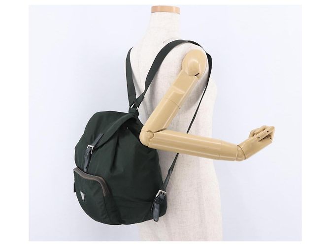 PRADA Backpack Nylon Green Silver - view 28