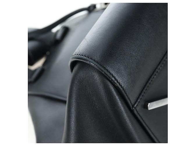 LOEWE Hammock Medium Hand Bag Leather 2way Black Silver - vista 20