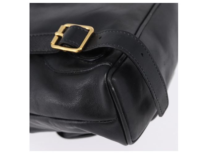 GUCCI Bamboo Backpack Leather Black Gold Tone 003 1705 0030 - vista 14