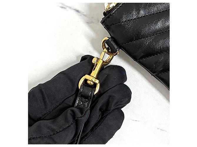 Saint Laurent Clutch Matelassé New Medium Black Nero - vista 7