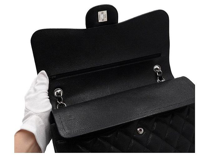 Chanel Borsa a tracolla con catena argentata Nero - vista 6