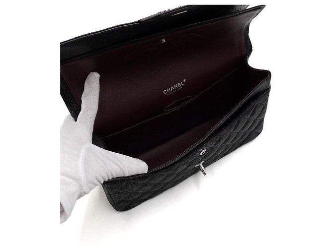 Chanel Borsa a tracolla con catena argentata Nero - vista 7