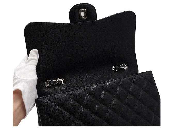 Chanel Borsa a tracolla One Flap con catena argentata Nero - vista 6