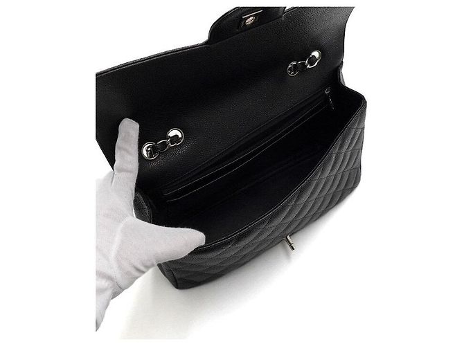 Chanel Borsa a tracolla One Flap con catena argentata Nero - vista 7