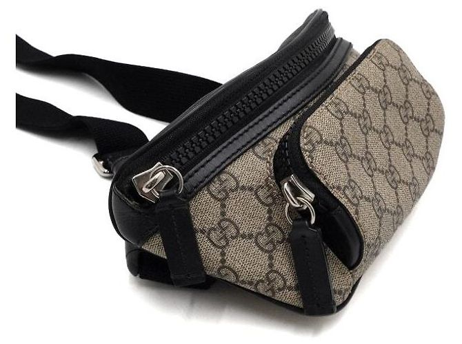 Gucci Borsa a tracolla Supreme in tela e pelle Marrone - vista 7