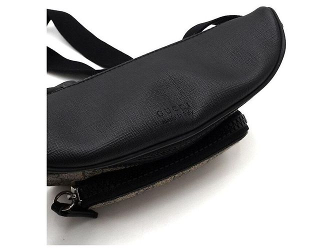 Gucci Borsa a tracolla Supreme in tela e pelle Marrone - vista 8