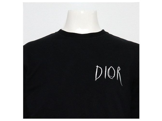 Dior Raymond Pettibon Sweatshirt für Herren aus schwarzer Baumwolle mit besticktem Logo - Ansicht 2