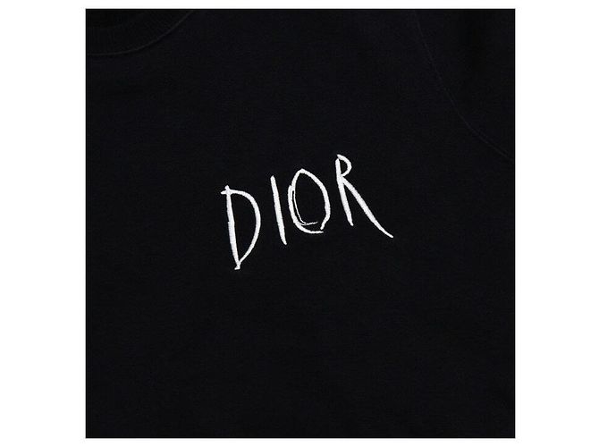 Dior Raymond Pettibon Sweatshirt für Herren aus schwarzer Baumwolle mit besticktem Logo - Ansicht 7