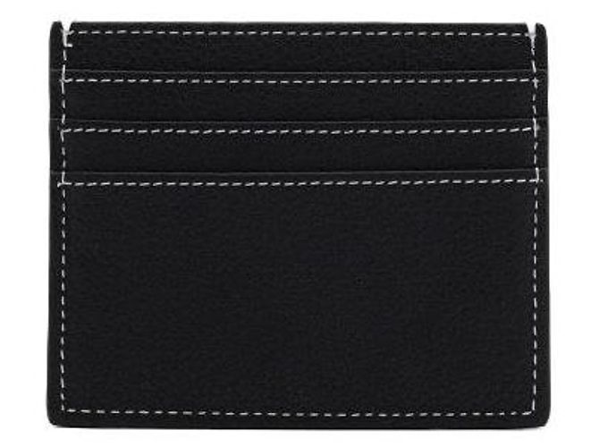 Dior Portacarte Saddle in pelle grana grossa nera Nero - vista 4