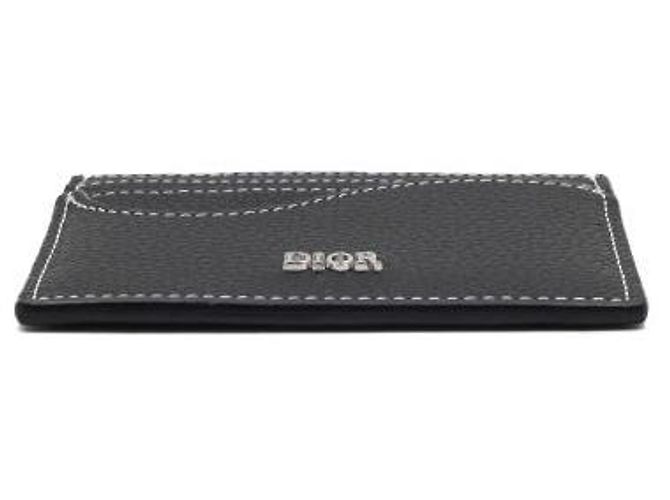 Dior Portacarte Saddle in pelle grana grossa nera Nero - vista 6