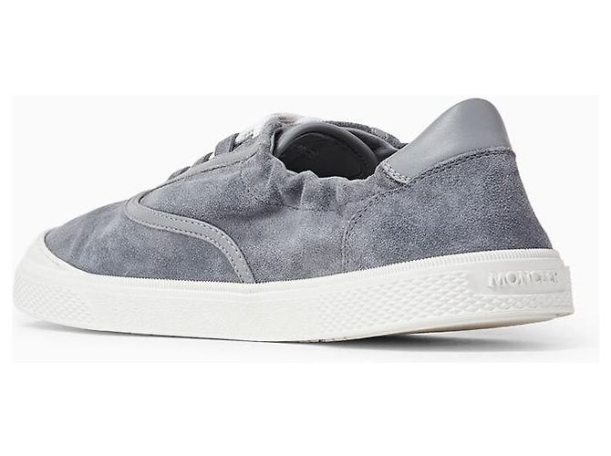 Moncler Sneakers VERA in camoscio Light Blue - vista 3