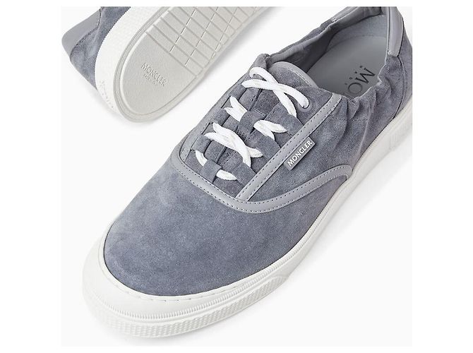 Moncler Sneakers VERA in camoscio Light Blue - vista 4