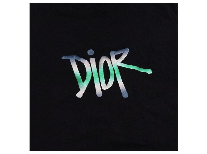 Dior Unisex T-Shirt aus Baumwolle in Schwarz mit Logo - Ansicht 8