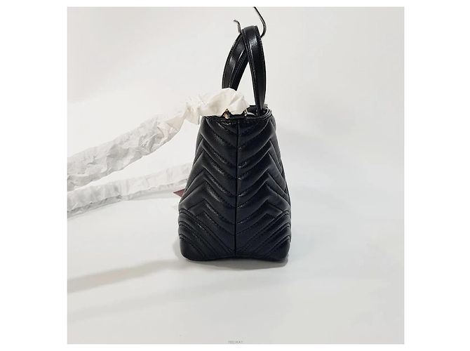 Gucci Borsa Tote Mini Marmont Nero - vista 3