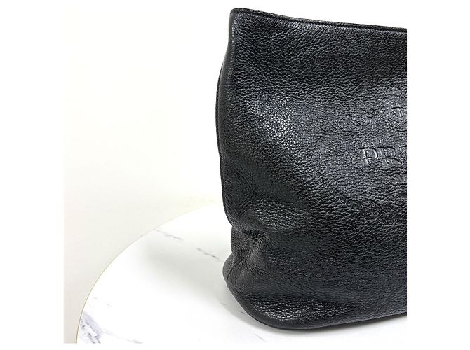 Prada Borsa a Secchiello Spalla e Crossbody in Vitello Nero - vista 12
