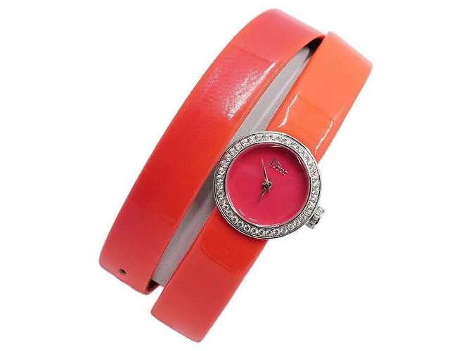 Orologio da donna Mini Dior Double Tour Quartz con cinturino in pelle Rosa - vista 2