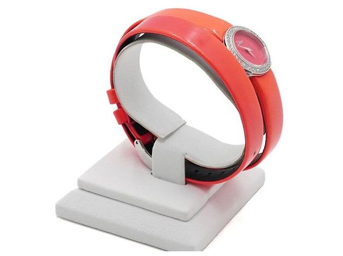 Orologio da donna Mini Dior Double Tour Quartz con cinturino in pelle Rosa - vista 5