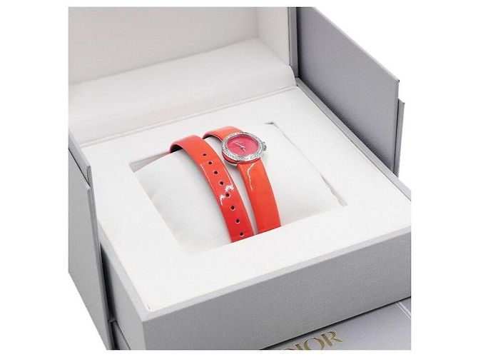 Orologio da donna Mini Dior Double Tour Quartz con cinturino in pelle Rosa - vista 9