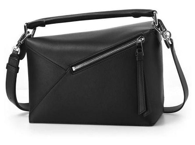 Loewe Borsa Puzzle Edge Small in vitello classico Nero - vista 4