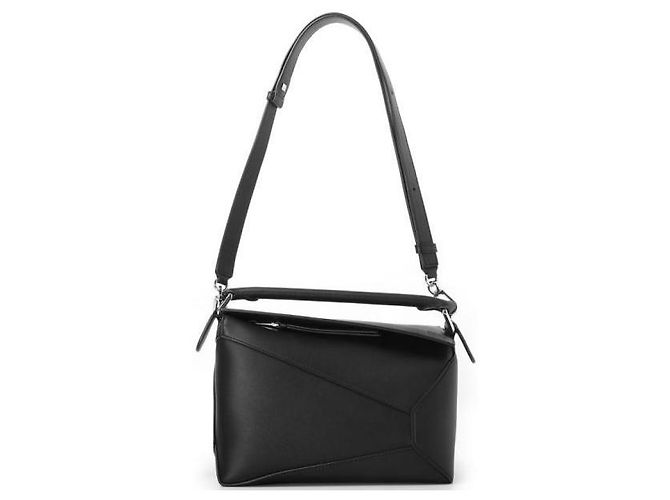 Loewe Borsa Puzzle Edge Small in vitello classico Nero - vista 5